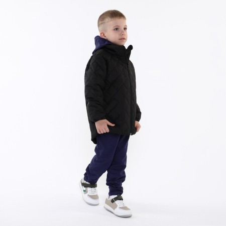 Children's jacket quilted, black color, height 110 cm-3