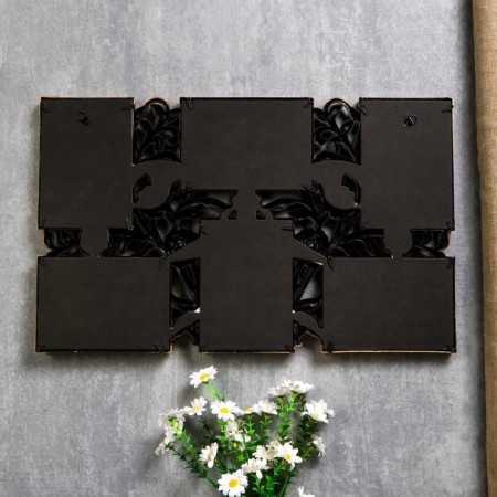 Photo frame plastic in 6 photos 10x15 cm "rose bush" Dark gold 35.5x56.5x2 cm-3