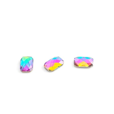 Rhinestones for nail design “Soft rectangle”, chameleon, 10 pcs
