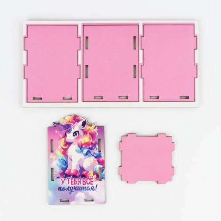 Organizer for the office "You will succeed!", The size is assembled 6.6 x 6.6 x 10.5 cm-7