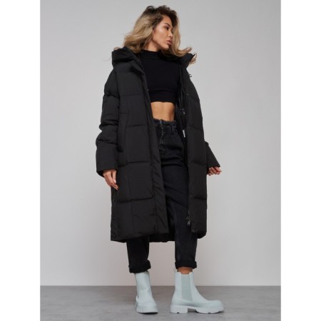 Coat insulated winter female, size 42, black color-20