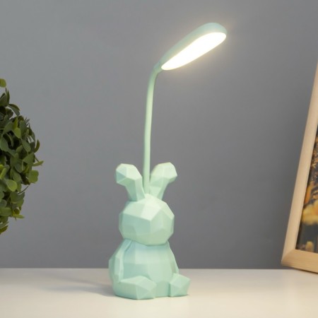 Bunny table lamp LED 3W USB Blue 6.5x6.5x28 cm Risalux-1