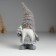 Souvenir Polystone "Santa Claus in a gray knitted cap, with a white beard" Mix 8.5x5x18 cm