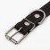 Leather collar on synthetic winterizer, dimensionless, 65 x 3 cm, Osh 22-55 cm, black