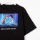 Kiss Me T -shirt Oversize Princess, black color