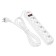 Luazon Lighting network filter, 5 outlets, 3 m, 2200 W, 3 x 0.75 mm2, 10 A, 220 V, white