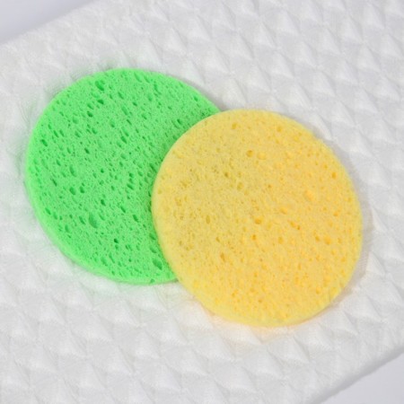 Washing sponge, round, 2 pcs, color mix-4