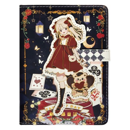 Gift notebook, A6, 100 sheets, a colored block, with a curly knife on a magnet, "anime", mix-2