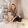 Educational set of magnetic letters with cards "Compose a word", in a bag
