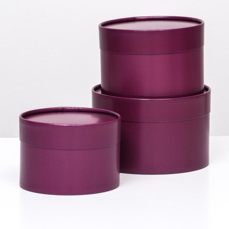 Set of hats 3 in 1, dark lilac, 16 x 10.5 x 9.13 x 8.5 cm