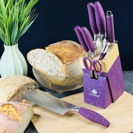 Lenardi knife set, on a stand, 9 items-1