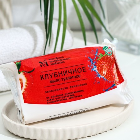 Toilet soap "MMK", ordinary, strawberry, 100 g
