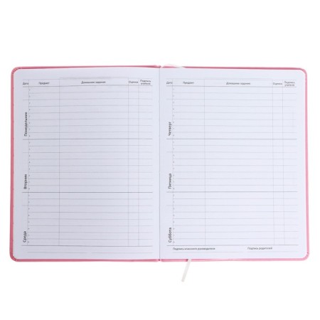 Universal diary for grade 1-11 "muzzle. Kotik", solid cover, artificial leather, foam rubber, liesa, 80 g/m2-6
