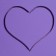Wooden Kashpo "Symmetric Heart, Heart", with a pen, 25 × 12.5 × 10 (28) cm violet