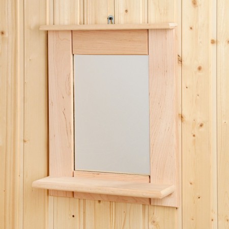 Mirror with a shelf, wood