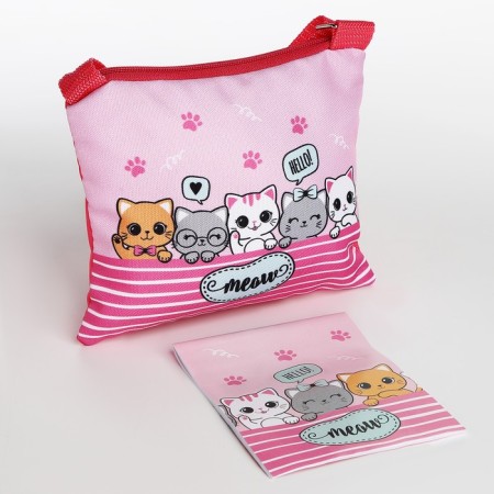 Gift set for the girl "kittens", bag, notebook-2