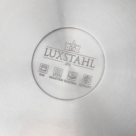 Frown of stainless steel luxstahl, d = 24 cm, h = 5 cm, triple bottom, anti -stick coating, induction-4