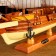 Souvenir medium -sized "Diana" ship, light wood, beige sails, 10 × 50 × 45 cm