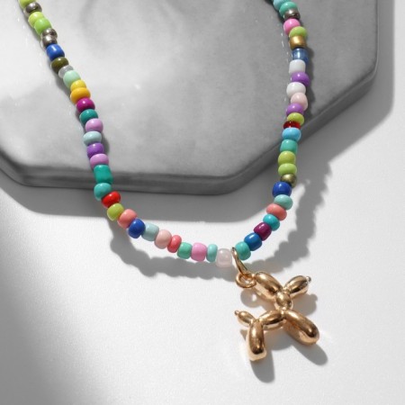 Piece "Dog" from balloons, beads, multi -colored, 41cm