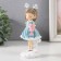 Souvenir Polystone "Girl with deer horns and a bear in the hands" MIX 8x6.4x16.5 cm