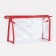 Lightning cosmetic bag, red/transparent color