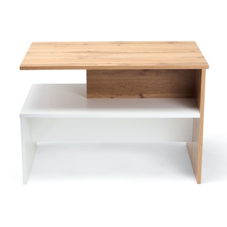 Parus table, 800x500x550, white/ oak woth-2