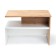 Parus table, 800x500x550, white/ oak woth