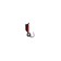 Mormyshka column black, red abdomen + ball Granin silver, weight 0.7 g