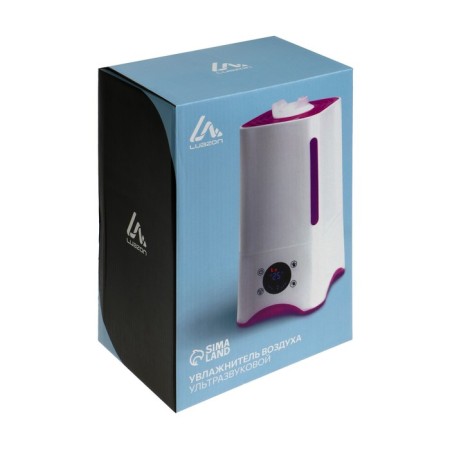 Air humidifier Luazon LHU-07, Ultrasound, 25 W, 3 l, 30 m2, white-lilac-6
