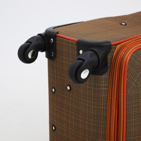 Small suitcase 24 "on lightning, code castle, with extension, beige color-7
