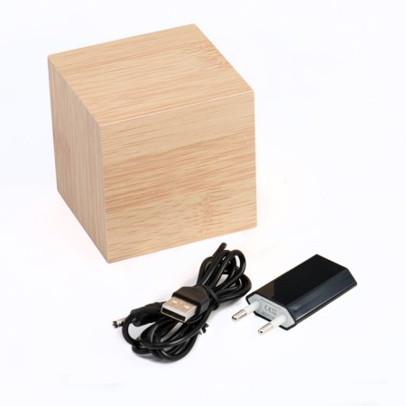 Clock - an alarm clock electronic "digit" with a thermometer, wooden, 6.5 cm, aaa, USB-4
