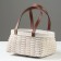 Wicker basket, 21 x 16 x 10/22 cm, white, sequoia