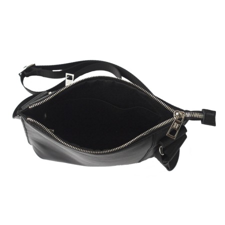 Male bag, lightning department, 2 outer pockets, adjustable belt, black color-2