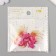 Decor for creativity plastic "Pink fish with a red-yellow tail" with gold 2.5x3 cm