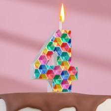 Candle in the cake on the skewer 