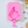 Form for ice cream Daulay "watermelon lobe", silicone, 14 × 7.5 × 2.5 cm, pink color