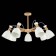 Ceiling EVOLUCE lamp. Sle103802-07. Balcamo. 7x60 watts, E27, 75x75x45 cm, color light wood, white