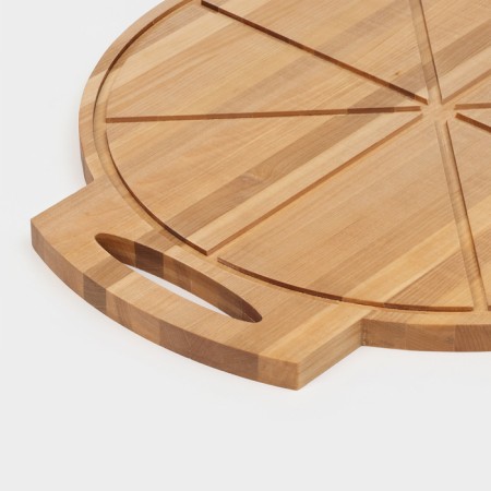 Pizza board with ADELICA handles "Italiano", 55 × 45 × 2 cm, birch, saturated with oil-9