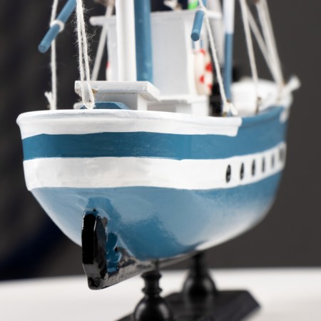 Souvenir ship "Ida", small, blue sides, mesh-8
