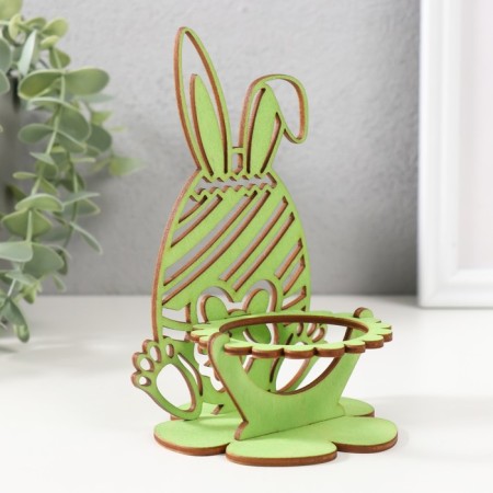 Standing for the egg "Bunny" 8.5x8.5x14.5 cm (set 4 parts) Salad-2