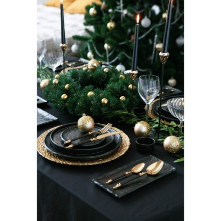 Porcelain dish for feeding Magistro Pietra Lunare, 30 × 10 cm, black color-7