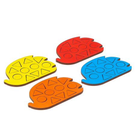 Mosaic "Hedgehog in the Forest", 15 × 10 cm, set 4 pcs.-3