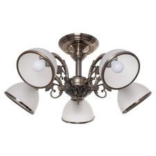 Alanis chandelier, 5x40W E27, bronze 70x70x27 cm.