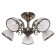 Alanis chandelier, 5x40W E27, bronze 70x70x27 cm.