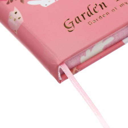 Notebook Gift Book 96l, line, with a knife, cut with a pattern of the cover, flowers (12.9x9cm) 10539-5