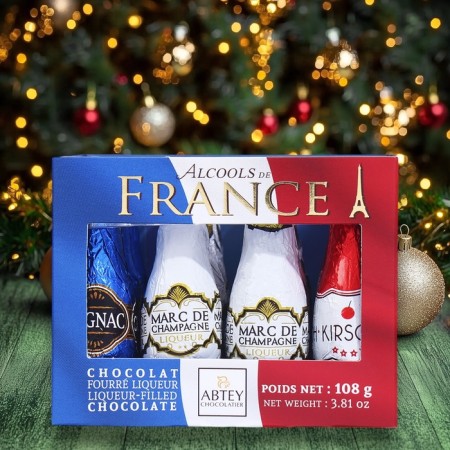 New Year. Figure chocolate Alcools de France, with alcoholic filling, assorted, 9 g
