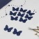 Knitted elements "Butterflies", 3.5 × 4 cm, 10 pcs, dark blue color
