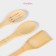 A set of kitchen supplies of the bamboo forest, 5 items on the stand: 1 blade, 2 spoons