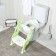 Children's lining - seat on the toilet "cat", green color