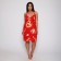 Female set (robe/shirt), red color, size 44